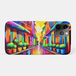 カラフル通りシーンアート iPhone 11 PROケース