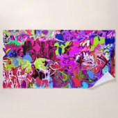 カラフル通りスタイル ビーチタオル (正面)