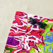 カラフル通りスタイル ビーチタオル (インサイチュ)