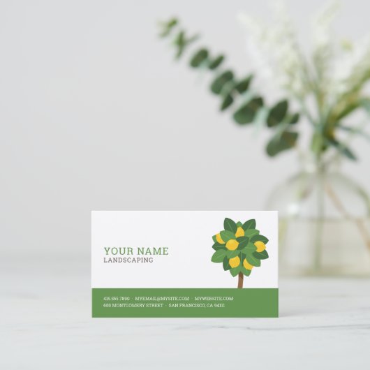 カラフル造園名刺 名刺 (スタンド正面)