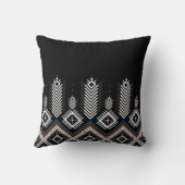 カラフル部族幾何学デザイン クッション (裏面)