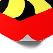 カラフル部族抽象芸術ウォーモダンルドイーグルトーテム ポスター (角)