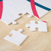 カラフル都シンプルモダンカッコいい市トレンディー界 ジグソーパズル (側面)