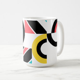 カラフル都市，トレンディー，ジモダンオメトリアート コーヒーマグカップ