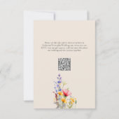 カラフル野エレガント花ベージュ結婚ス 出欠カード (裏面)