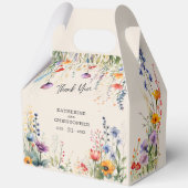 カラフル野エレガント花ベージュ結婚ラージ フェイバーボックス (正面)