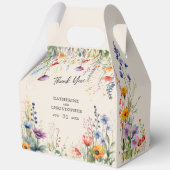 カラフル野エレガント花ベージュ結婚ラージ フェイバーボックス (裏面)