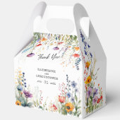 カラフル野エレガント花結婚大 フェイバーボックス (裏面)