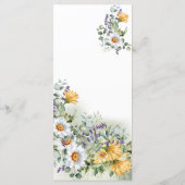 カラフル野結婚花のメニュー メニュー (裏面)