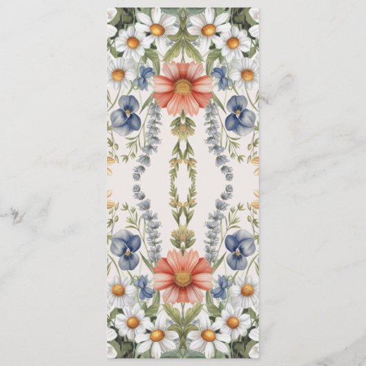 カラフル野結婚花のメニュー メニュー (裏面)