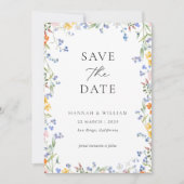 カラフル野結婚花の写真 セーブザデート (正面)