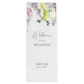 カラフル野結婚花の歓迎 ワインギフトバッグ (裏面)