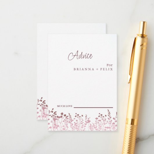 カラフル野結婚花アドバイス アドバイスカード (正面/裏面インサイチュ)