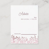 カラフル野結婚花アドバイス アドバイスカード (正面)