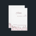 カラフル野結婚花アドバイス アドバイスカード<br><div class="desc">これは美エレガントしい野結婚花のアドバイス。このカラフルの結婚アドバイスカードは、あなたのシンプル夏のボーお洒落ホのレインボーに最適結婚である。それは結婚の座席表、名刺などとして完璧である。クリックitボカスタマイズタンでデザインをパーソナライズ。</div>