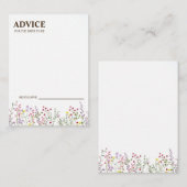 カラフル野結婚花アドバイス アドバイスカード (正面/裏面)