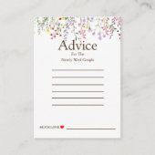 カラフル野結婚花アドバイス アドバイスカード (正面)