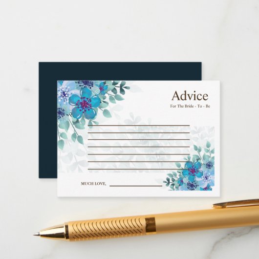 カラフル野結婚花アドバイス アドバイスカード (正面/裏面インサイチュ)