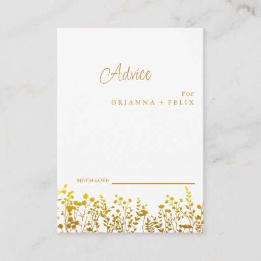 カラフル野結婚花アドバイス アドバイスカード (正面)