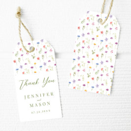 カラフル野結婚草感謝してい君 ギフトタグ