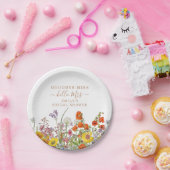 カラフル野花さよなら恋しく思ブライダルシャワー ペーパープレート (パーティー)