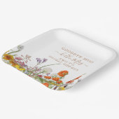 カラフル野花さよなら恋しく思ブライダルシャワー ペーパープレート (傾斜あり)