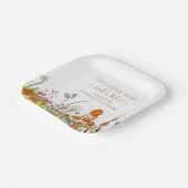 カラフル野花さよなら恋しく思ブライダルシャワー ペーパープレート (傾斜あり)