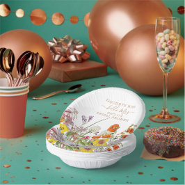 カラフル野花さよなら恋しく思ブライダルシャワー ペーパーボウル