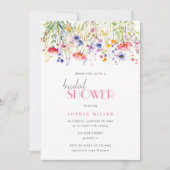 カラフル野花エレガントブライダルシャワー 招待状 (正面)