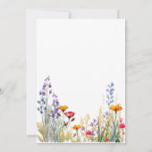 カラフル野花カスタム引っ越し祝いパーティーパーティー 招待状 (裏面)