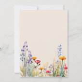 カラフル野花カスタム引っ越し祝いパーティーパーティー 招待状 (裏面)