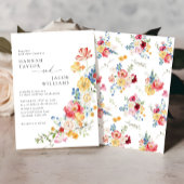 カラフル野花フローラ結婚ズ 招待状