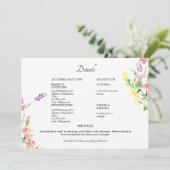 カラフル野花フローラ結婚詳細 招待状 (スタンド正面)