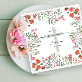 カラフル野草第一聖餐式 スタンダードランチョンナプキン