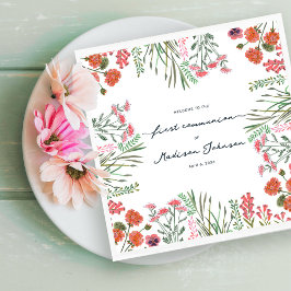 カラフル野草第一聖餐式 スタンダードランチョンナプキン