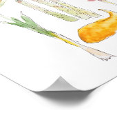 カラフル野菜インクと水彩収色 ポスター (角)