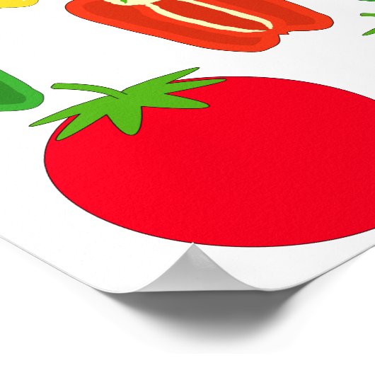 カラフル野菜。 ポスター (角)