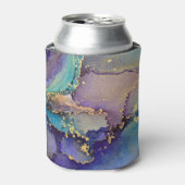 カラフル金ゴールドマーリング抽象芸術液体抽象芸術アート 缶クーラー (缶正面)