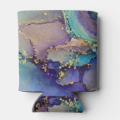 カラフル金ゴールドマーリング抽象芸術液体抽象芸術アート 缶クーラー (裏面)