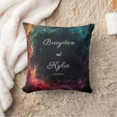 カラフル銀河系の結婚渦 クッション (ブランケット)