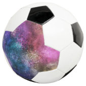 カラフル銀河系パターン サッカーボール (3/4)
