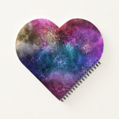 カラフル銀河系パターン ノートブック (裏面)