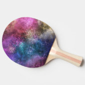 カラフル銀河系パターン 卓球ラケット (横)