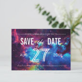 カラフル銀河系写真の保存日付 セーブザデート (スタンド正面)