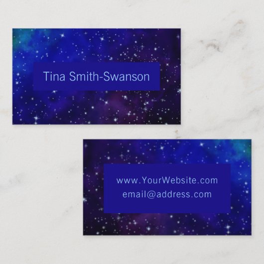 カラフル銀河系名刺 名刺 (正面/裏面)