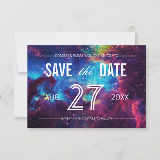 カラフル銀河系日付の保存 セーブザデート (正面)