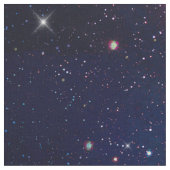 カラフル銀河系星雲絵画色 ファブリック (クローズアップ)
