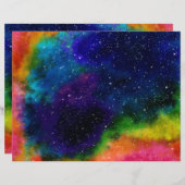 カラフル銀河系紙 (正面/裏面)