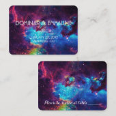 カラフル銀河系結婚座席表 プレイスカード (正面/裏面)