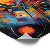 カラフル銀河系絵画抽象芸術 ポスター (角)